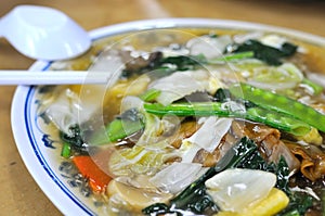 Chinese vegetarian kway teow