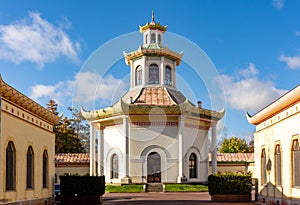 Chinese village in Alexander park in autumn, Pushkin, Saint Petersburg, Russia