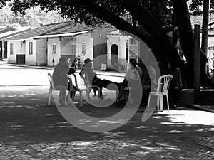 Chinese Village Scene