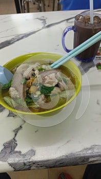 Chinese Wantan Mee Soup in Malaysia photo