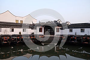 Chinese water village Xitang in Zhejiang Province, China