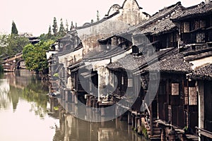 The Chinese watery town buildings