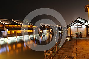 The Chinese watery town buildings photo