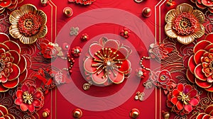 Chinese wedding congratulation card background photo