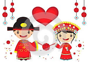 Chinese wedding couple