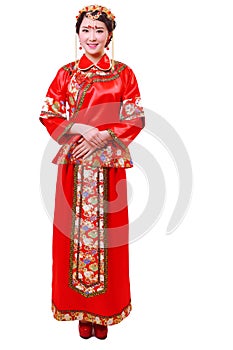 Chinese wedding dress and a beautiful bride