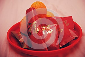 Chinese Wedding Red Envelope Orange
