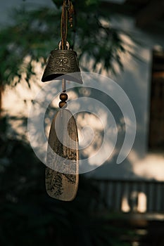 Chinese wind chimes in the sun