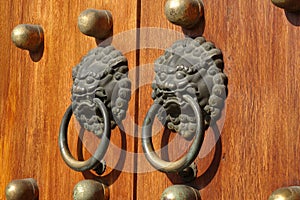 Chinese wooden door