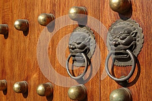 Chinese wooden door