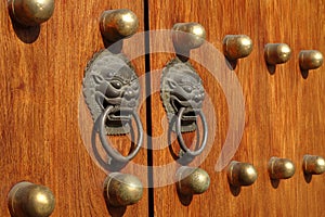 Cinese di legno porta 