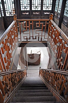 Chinese wooden house interior