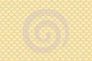 Chinese yellow gold seamless pattern dragon fish scales simple seamless pattern Nature background with japanese wave circle patter