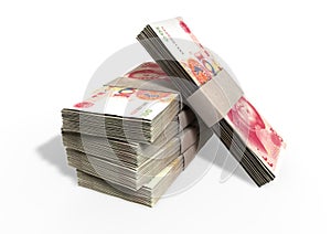 Chinese Yuan Notes Pile