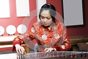 Chinese zither . photo