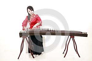 Chinese zither performer photo