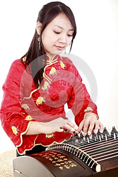 Chinese zither performer photo