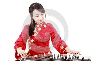 Chinese zither performer photo