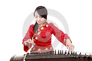 Chinese zither performer photo