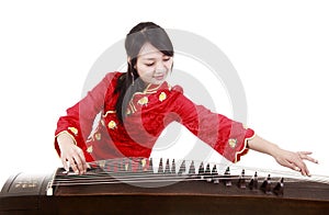 Chinese zither performer photo