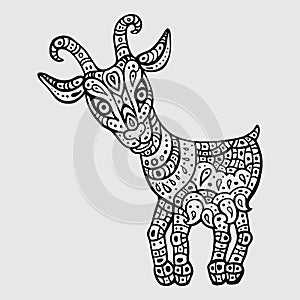 Chinese Zodiac. Animal astrological sign. goat