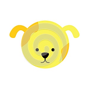 Chinese zodiac animal in flat style, dog. Vector illustration.