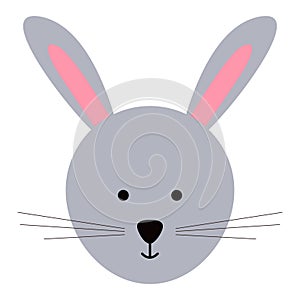 Chinese zodiac animal in flat style, rabbit, cat. Vector illustration.