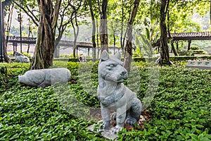 Chinese Zodiac garden statues Kowloon Walled City Park Hong Kong
