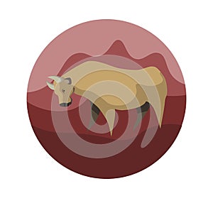 Chinese zodiac sign Ox vector horoscope icon or symbol