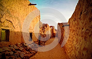 Chinguetti old city street at Mauritania