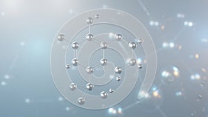 chiniofon molecular structure, 3d model molecule, antiprotozoal agent, structural chemical formula view from a microscope photo
