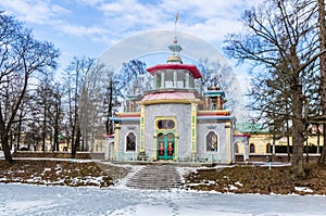 Chinise Pavilion in Catharine Park in Tsarskoye Selo