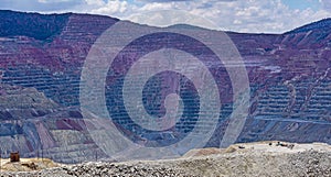 Chino open pit copper mine, Santa Rita, New Mexico, near Silver City. Mining on a huge scale.