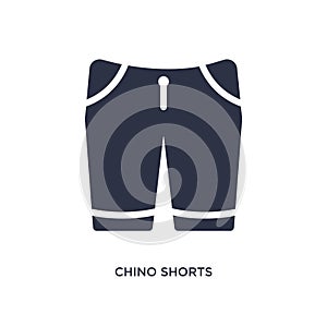 chino shorts icon on white background. Simple element illustration from clothes concept