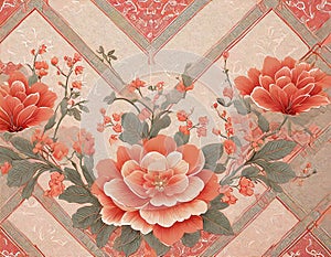 Chinoiserie Blanket Wallpaper Pattern