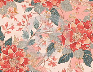 Chinoiserie Blanket Wallpaper Pattern