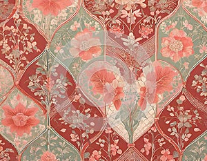 Chinoiserie Blanket Wallpaper Pattern