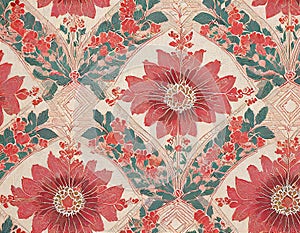 Chinoiserie Blanket Wallpaper Pattern