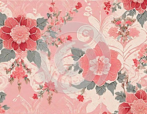 Chinoiserie Blanket Wallpaper Pattern