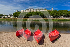 Chinon castle in the Loire Valley - France
