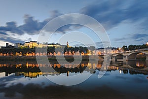 Chinon at dusk