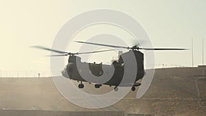 Chinook CH 47 landing