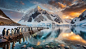 Chinstrap Penguins - South Shetland Islands - Antarctica