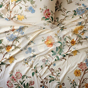 Chintz Plain Sheet: Whimsical Florals Inspired By Tokina Opera 50mm F14 Ff photo
