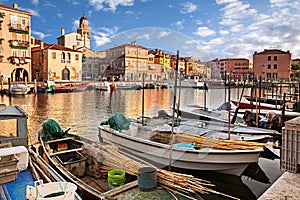 Chioggia, Venice, Italy: waterway in the old town