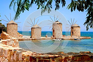 Chios, Greece, the four windmills