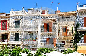 Chios, Pyrgi, special architecture