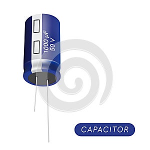 Chip capacitor icon. Isometric of chip capacitor vector icon for web design isolated on white background.