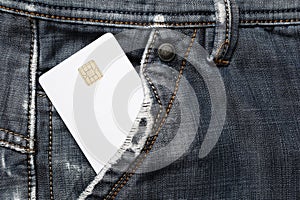 Chip card in pocket