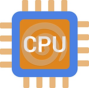Chip, circuit, computer, cpu, microchip, processor vector icon or logo isolated on transparent background